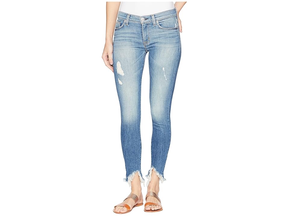 

Hudson Jeans Nico Mid-Rise Crop Super Skinny Raw Hem in Bite Back (Bite Back) Women's Jeans