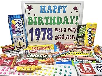 Amazon.com : RETRO CANDY YUM ~ 1978 47th Birthday Gift Box