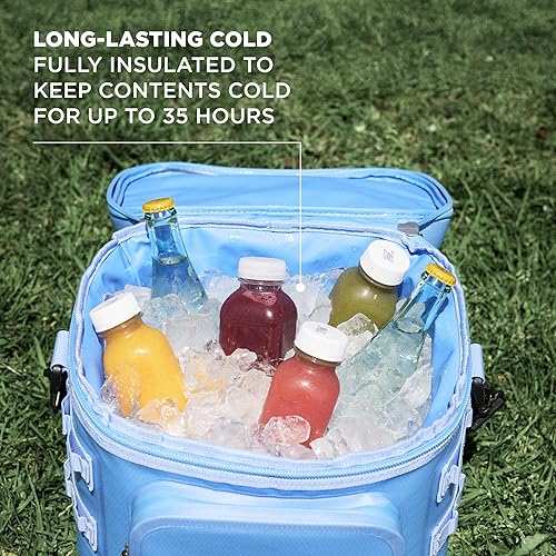 Miniatura 4 de Coleman Pro - Lonchera suave prémium para 24 latas, tapa totalmente aislada y cuerpo que se mantiene frío hasta 35 horas, ideal para camping, portón