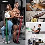 Exercise Bands, Training Elastic Resistance Bands Set, Workout Bands for Physical Exercise, Physio Therapy, Muscle Training, Body Stretching, Pull Up Strength Bands, Gym Elastic Bands.