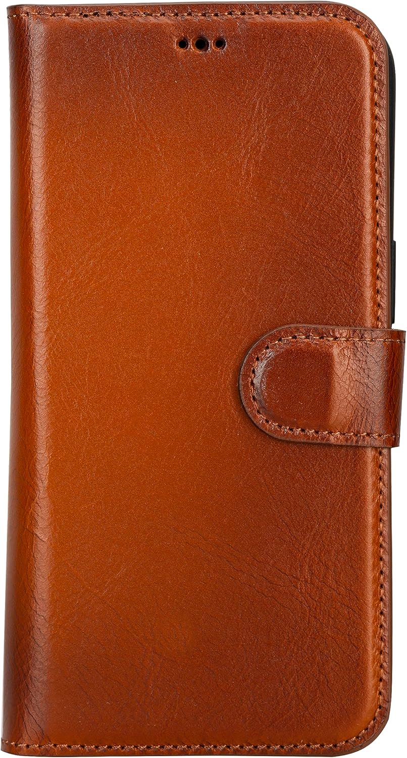 for iPhone 15 Pro Max Case Wallet MagSafe Compatible Full Grain Leather Phone Wallet for Women&Men Detachable Magnetic Flip Cover Card Holder Camera Protection 6.7 Inches, Brown