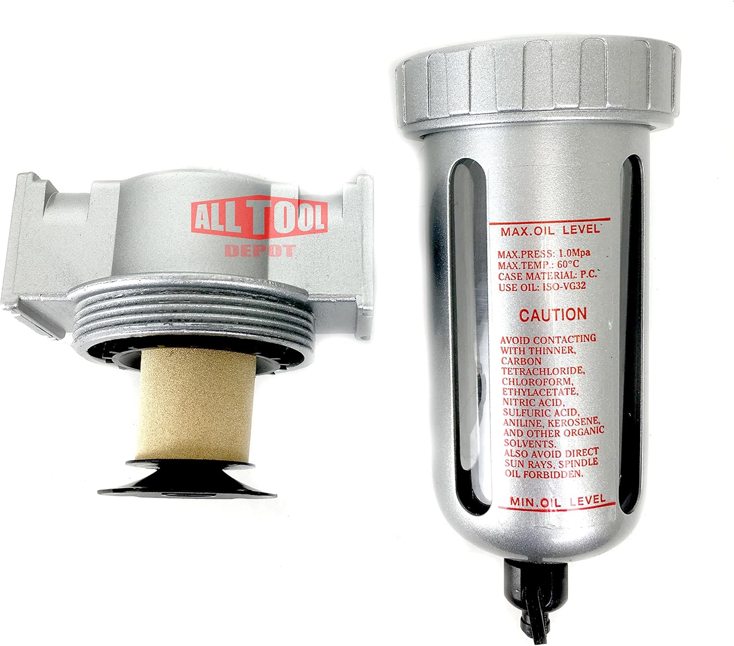 1/2" Mid Flow Particulate Filter Water Trap Separator Compressed Air Compressor