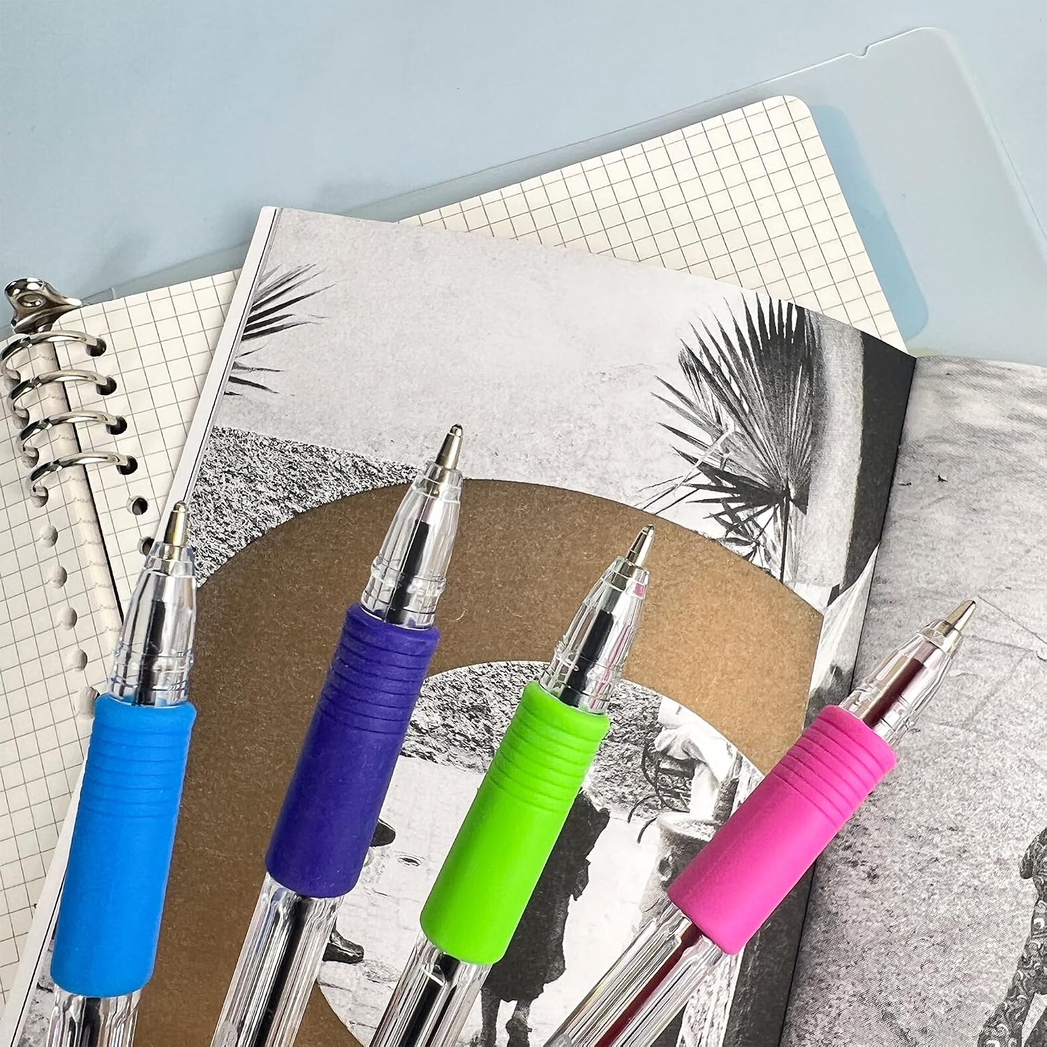 BAZIC G-Flex Dazzle Oil-Gel Ink Pen with Cushion Grip 4 per Pack (17030-24P)