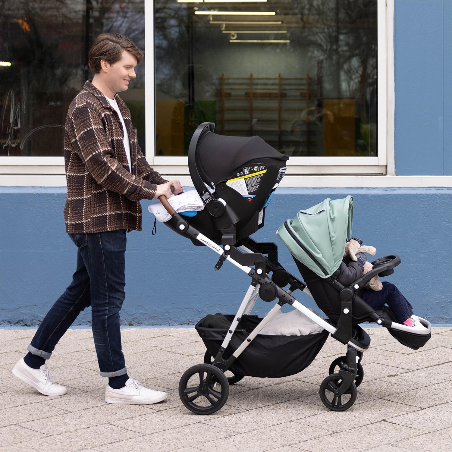 Mockingbird Infant Car Seat Adapter - Travel System Compatible - Compatible with Graco/Chicco/Baby Jogger/Britax B-Safe