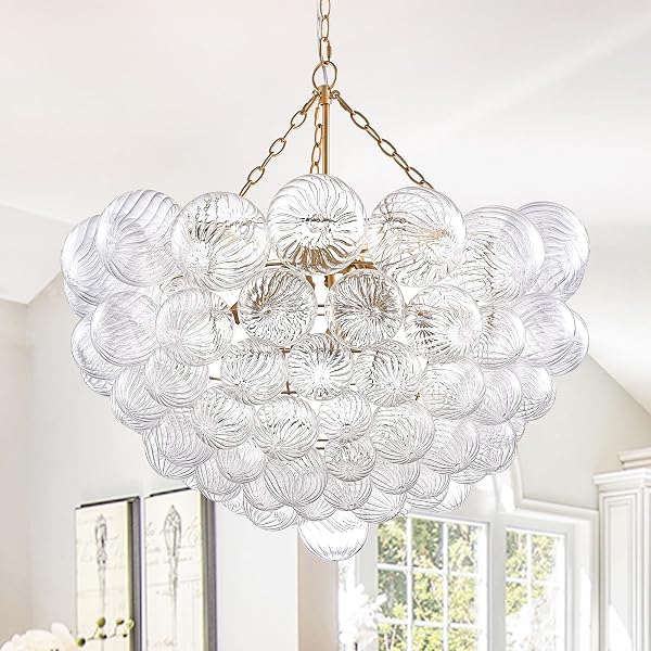 Nordic Bubble Ball 31 inch Glass Chandelier