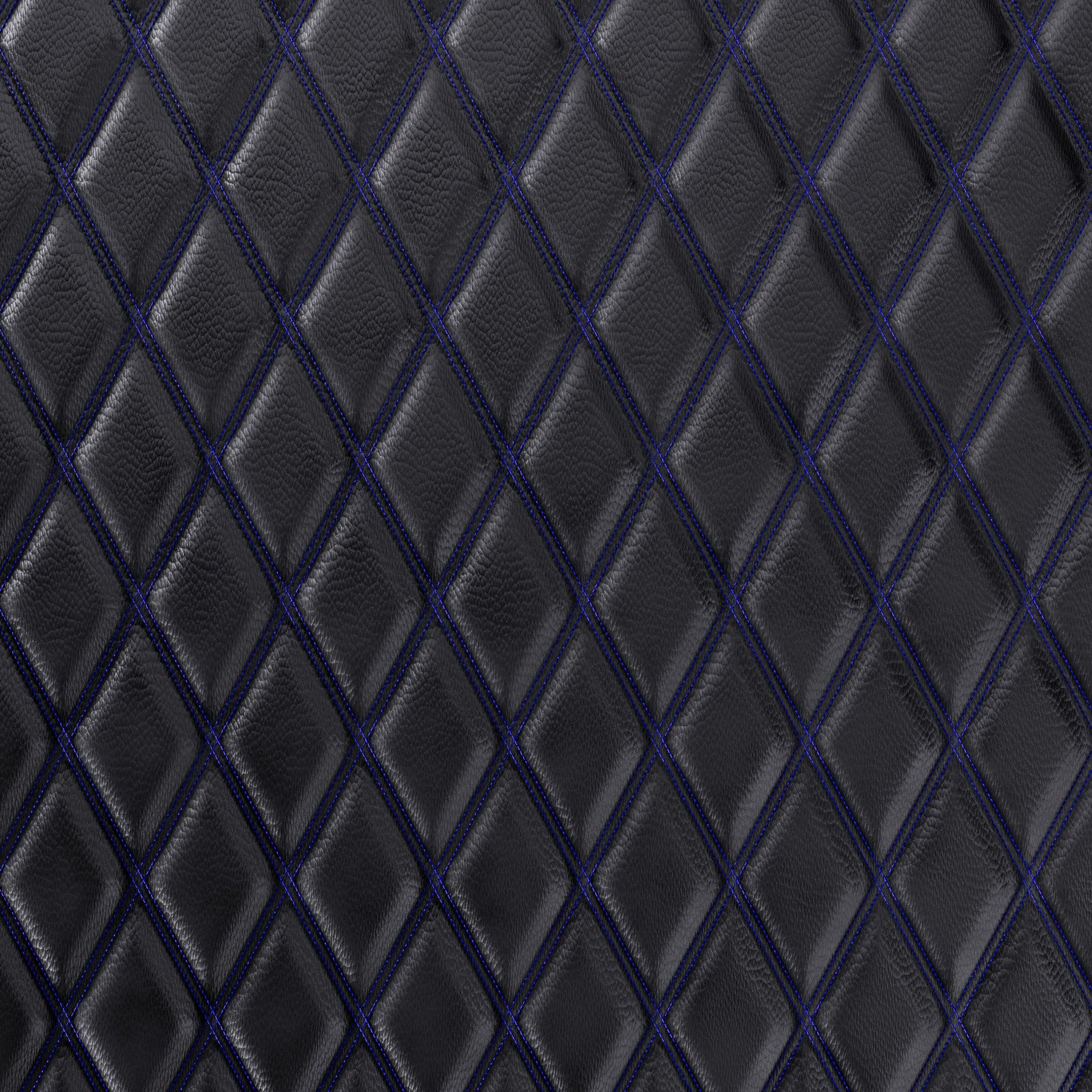 Premium Faux Leather Fabric Fire Retardant Leatherette Upholstery Blue Stitch Waterproof Heavy Duty Leathercloth 6 Metre Length