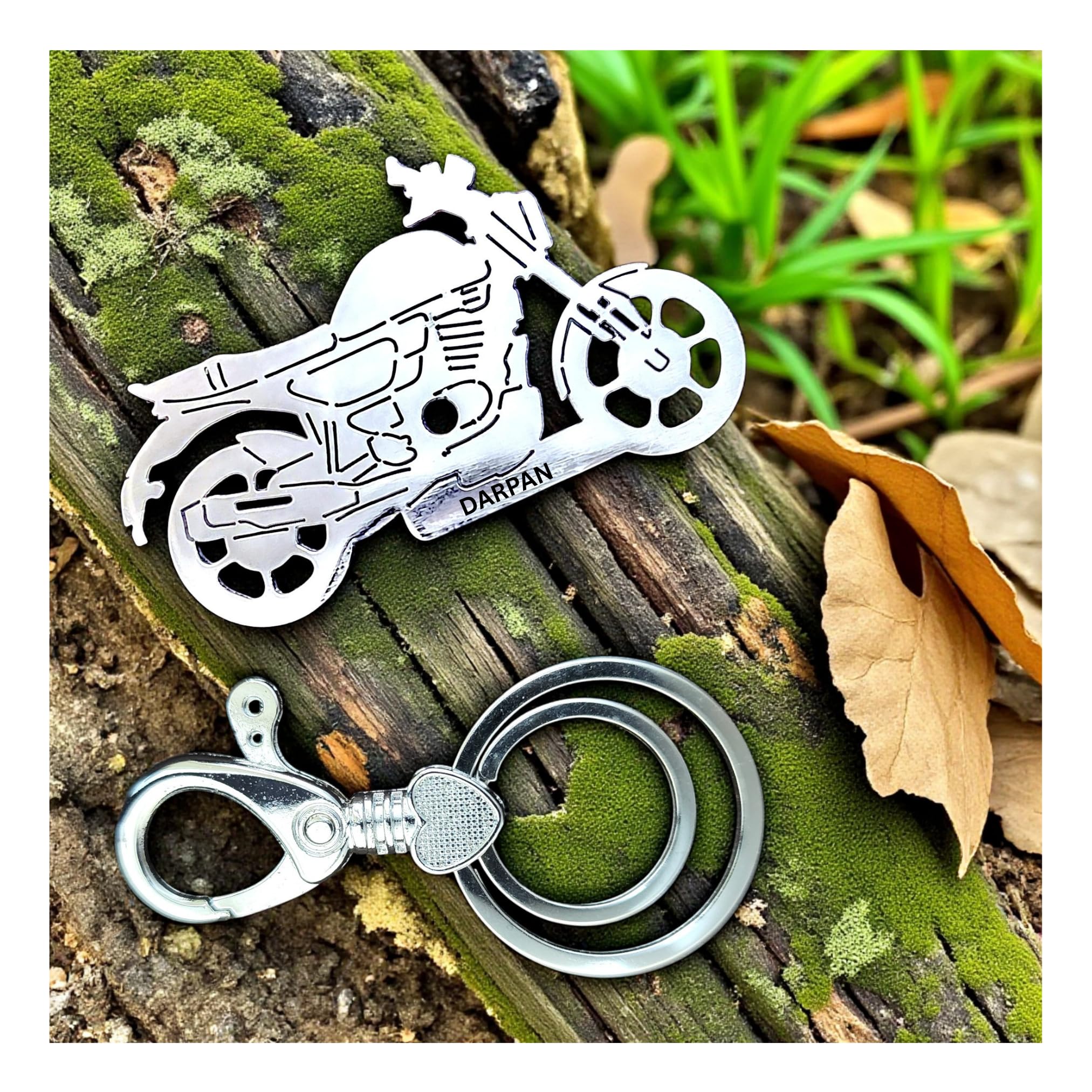 Personalized Stainless Steel Keychain made for TVS bikes | For tvs key chain | customized keychain with name | Metal Key Chain for Bike Men | best gift for husband or boy friend-image-43