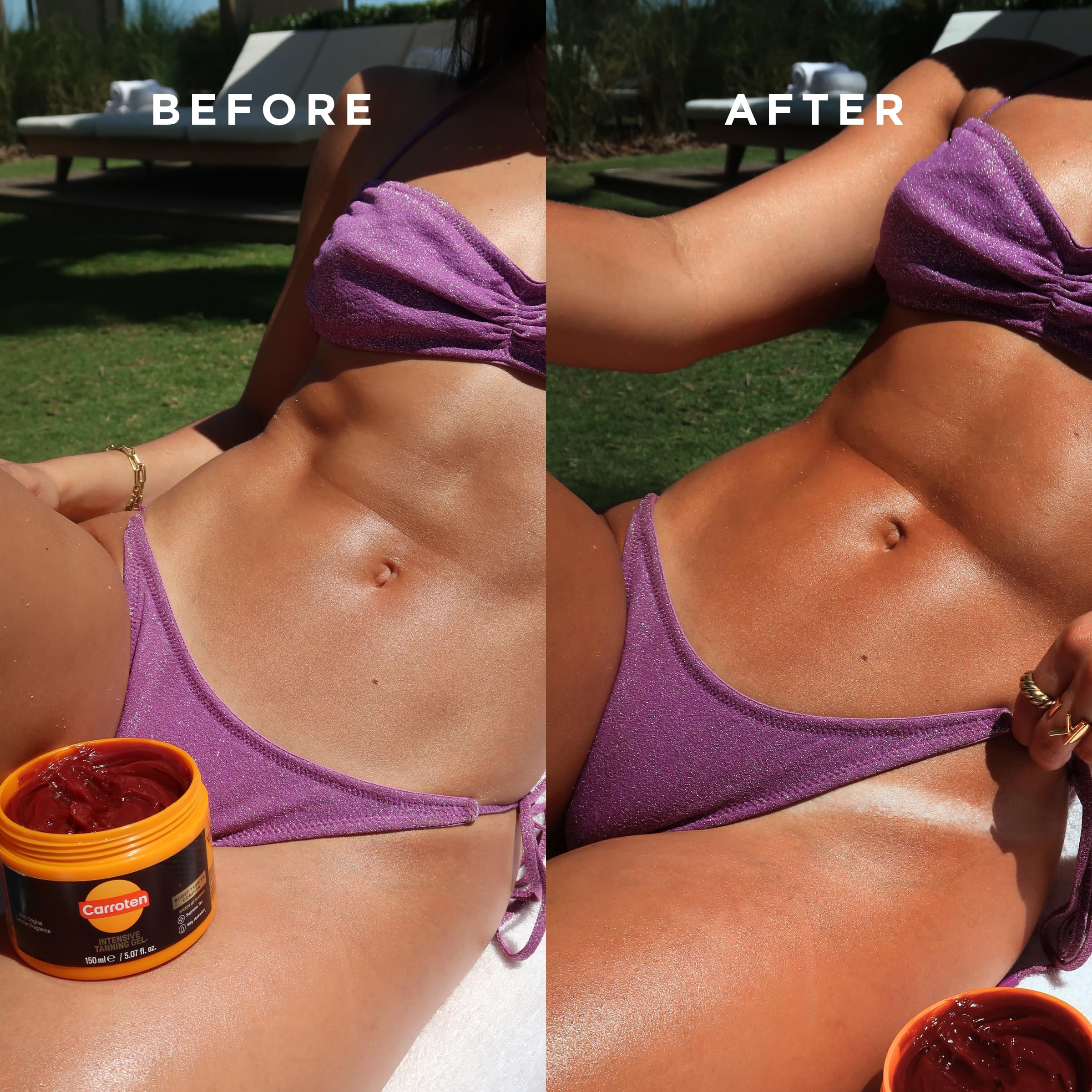 Carroten Intensive Tanning Gel 150 ml - Acceleratore di abbronzatura con olio di cocco e vitamine A ed E - Carotten gel abbronzante per un'abbronzatura veloce