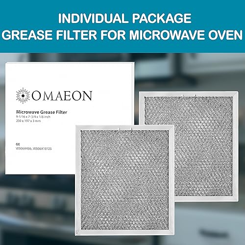 Miniatura 6 de Filtro de grasa para microondas WB6X486, 9 x 7 34 pulgadas, repuesto de aluminio para GE WB06X0486 y WB06X10125, filtro de grasa de 7.75 x 9