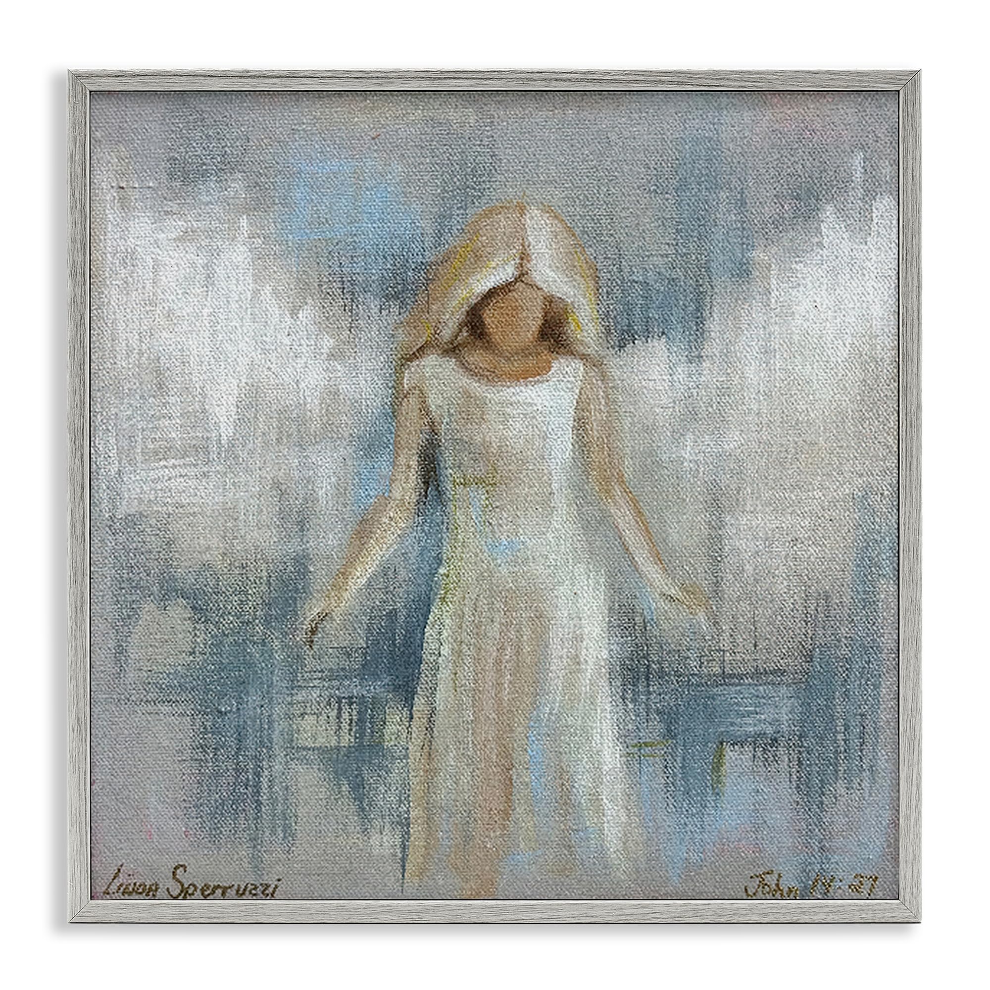 Ethereal Peace Angel Spiritual, stampa giclée incorniciata, 61 x 61 cm