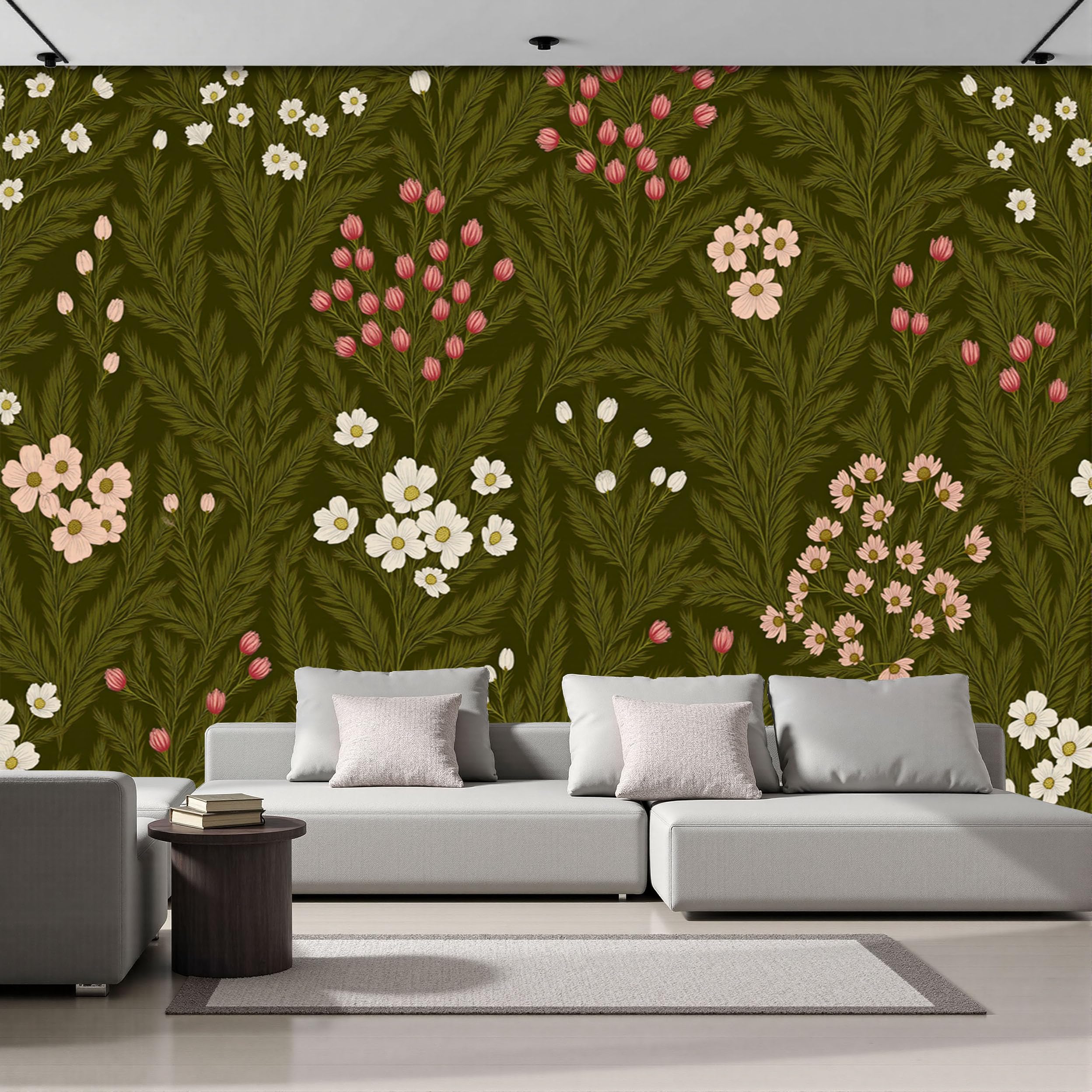 Papier peint panoramique style naturel soie 400x280cm grand poster mural salon chambre