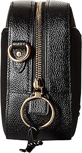 COACH Women's Camera Bag in Polished Pebble Leather Li/Black COACH Women's Camera Bag in Polished Pebble Leather Li/Black