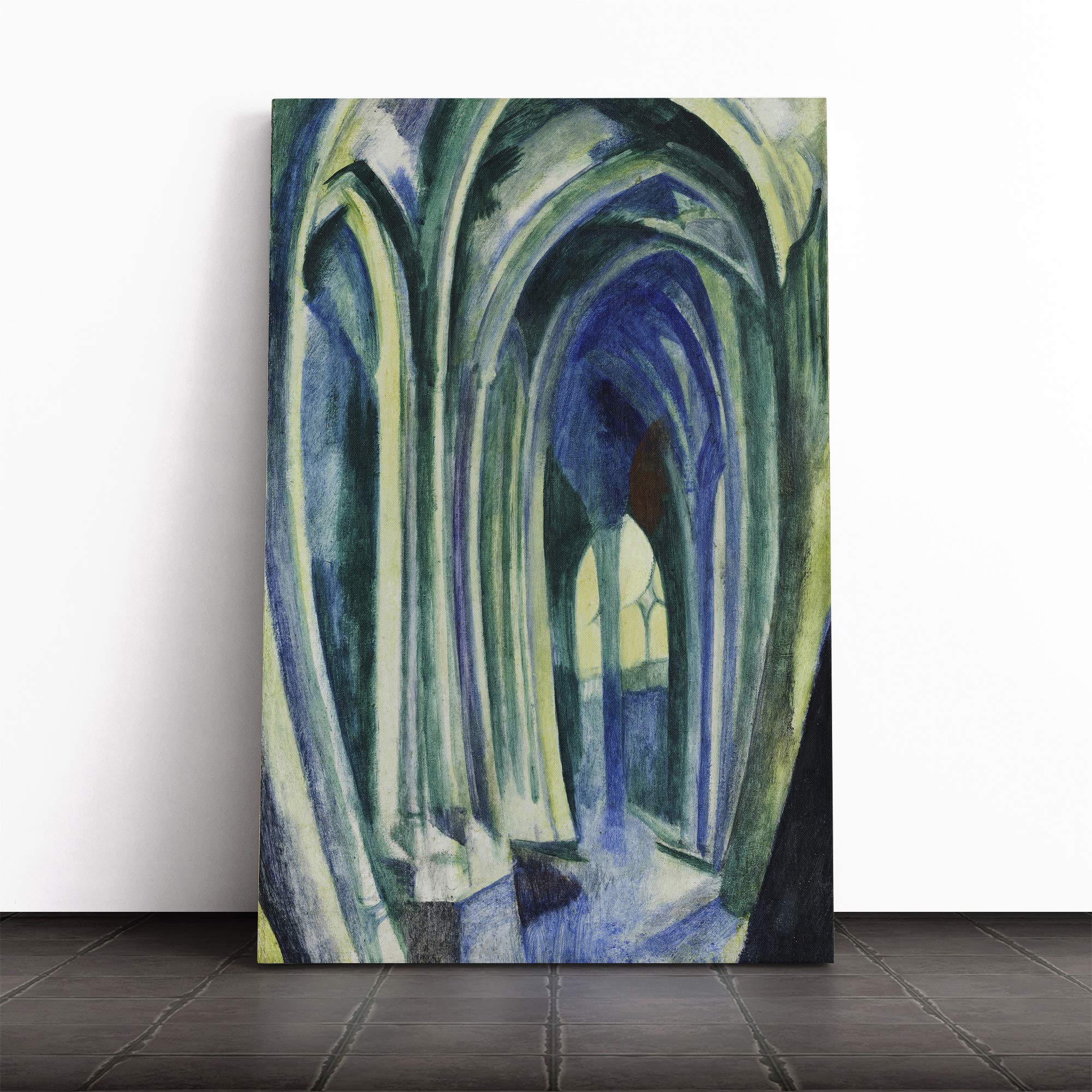 Robert Delaunay Saint Severin No.2 Canvas Print | Gallery Wrapped 30mm Frame Wall Art | 24x16 inches | Ready to Hang | Modern Religious Picture | Living Room Bedroom Lounge Office