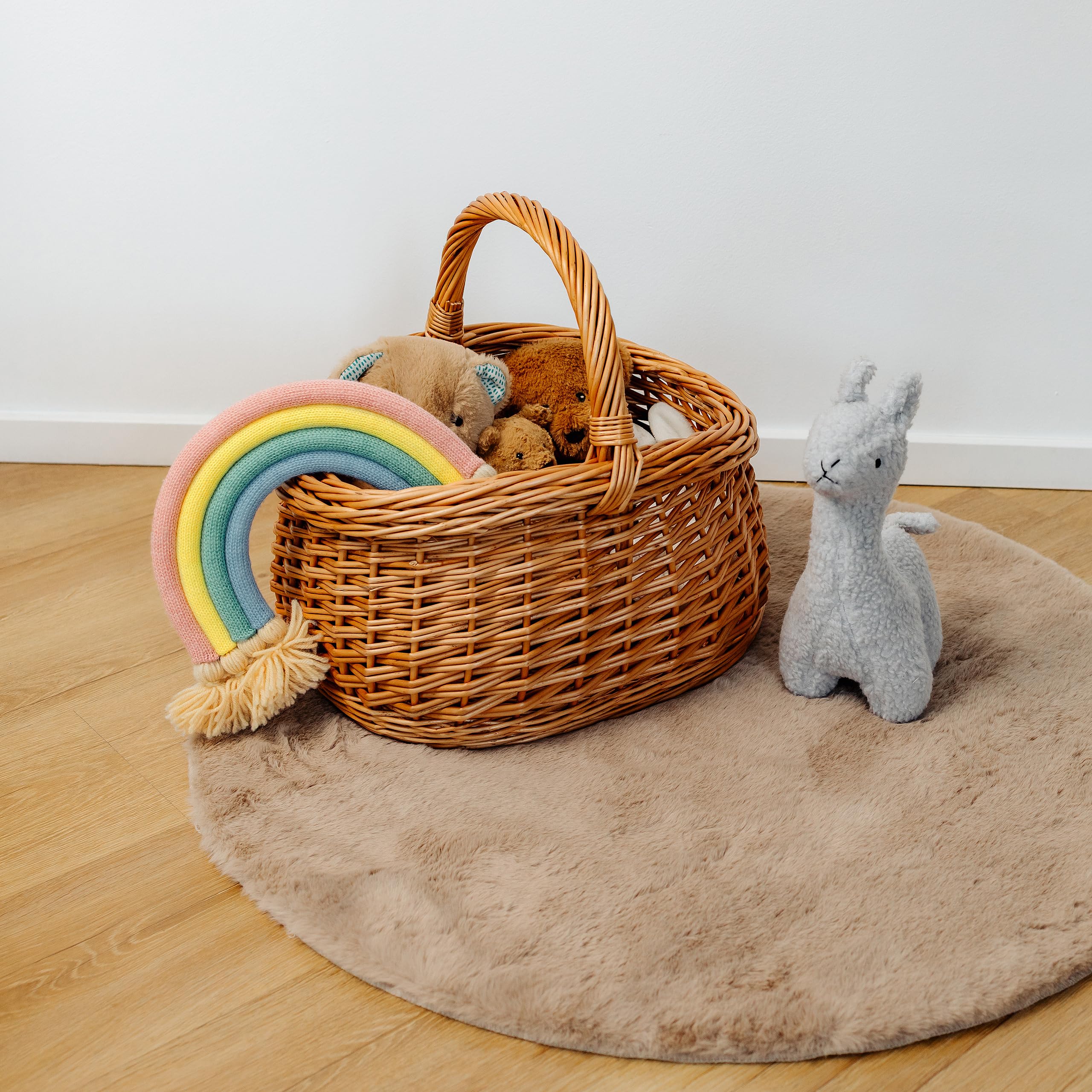Creative Home Großer Picknickkorb Weidenkorb mit Henkel Einkaufskorb