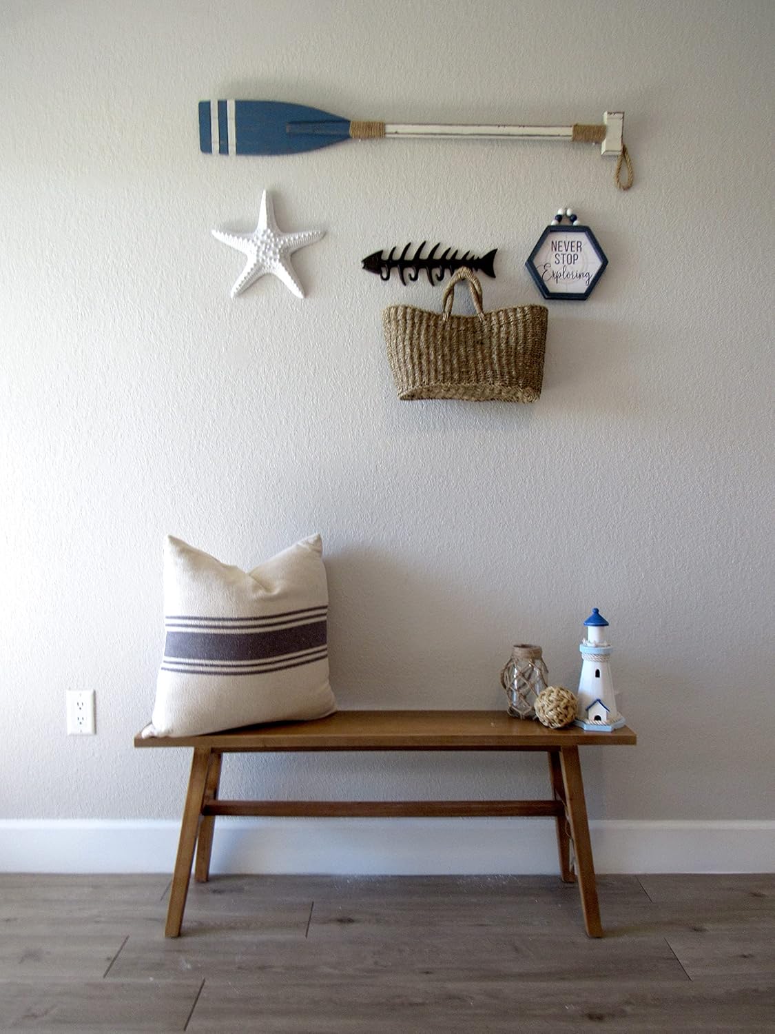 Wallcharmers Large Fish Bone Key, Leash, & Towel Holder | Nautical Home & Wall Decor - Image 8