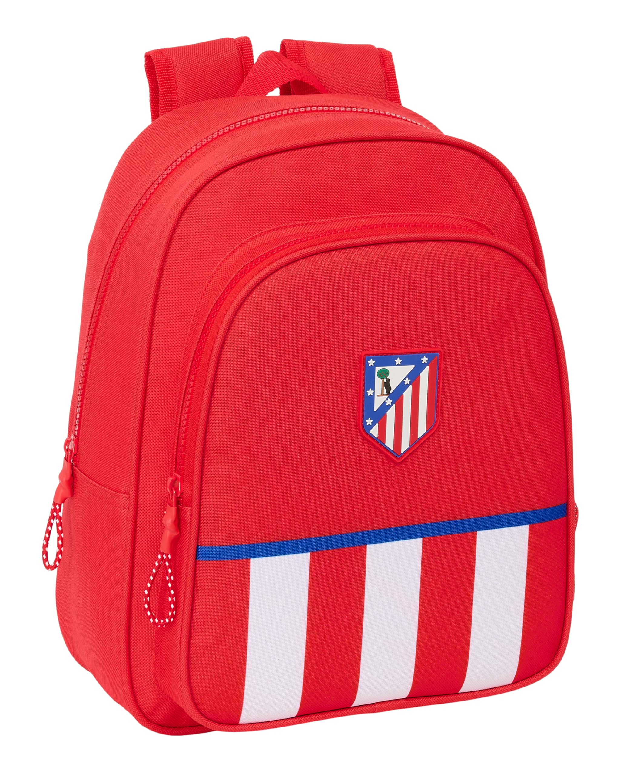 Safta ATLÉTICO DE MADRID - Mochila Escolar Infantil, Ideal para Niños de Diferentes Edades, Cómoda y Versátil, Calidad y Resistencia, 27x10x33 cm, Color Rojo