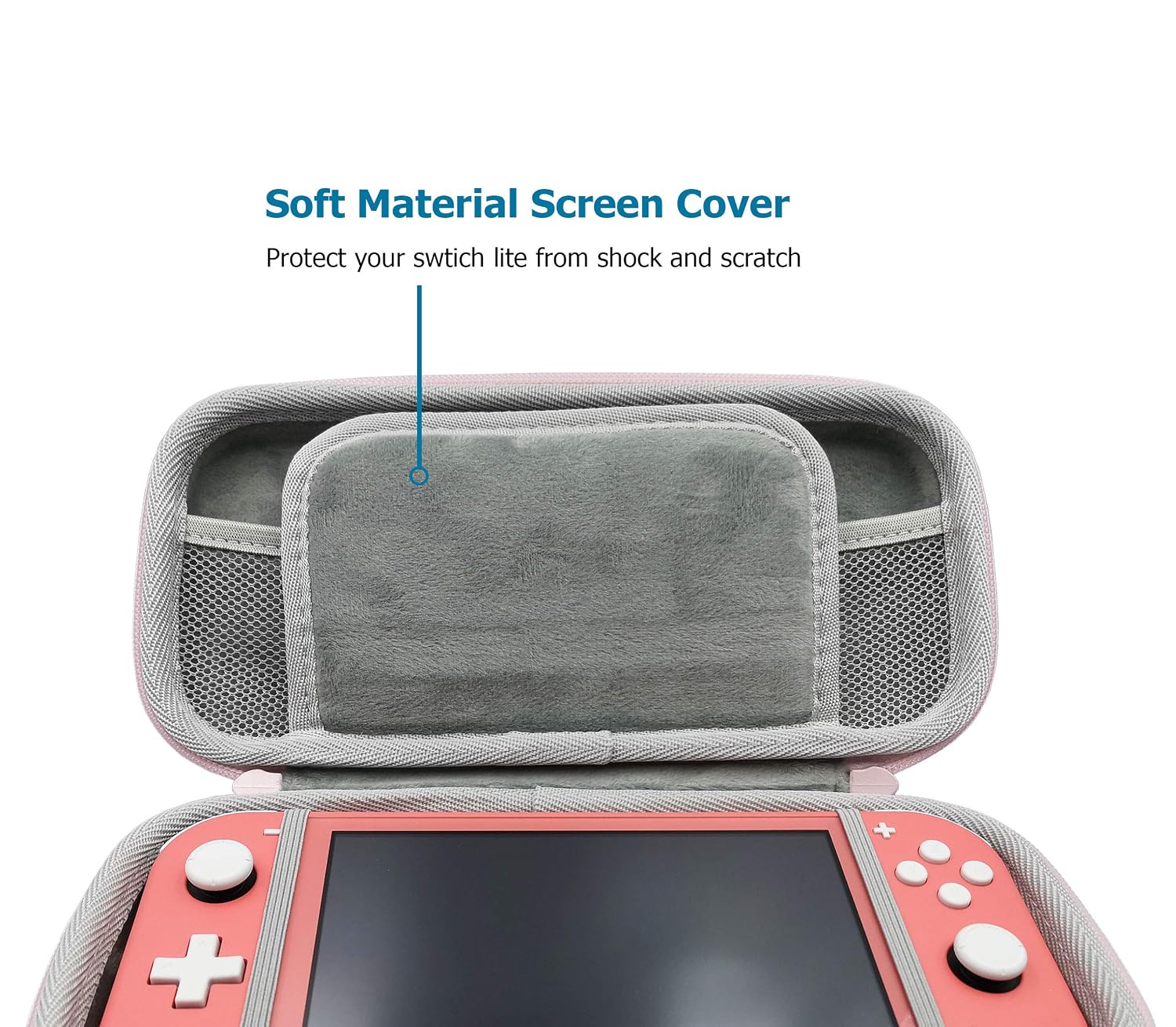 PUZZLEK Slim Carrying Case for Nintendo Switch Lite, Portable Protective Hard Shell Travel Case for Switch Lite Console & Accessories, 10 Game Cartridge…