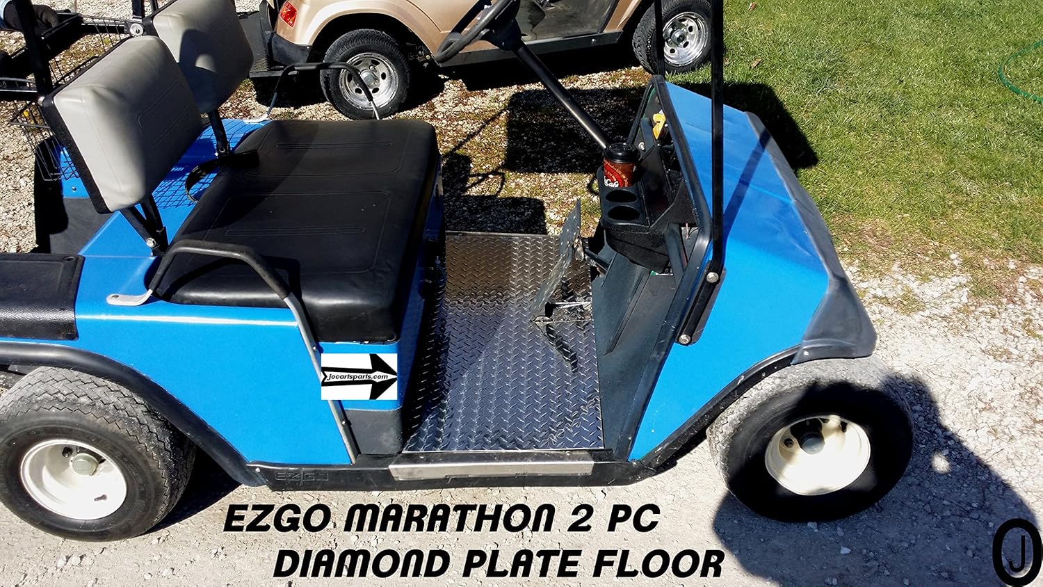 J & O Carts Parts Fits Ezgo Marathon Golf Cart Diamond Plate 2 Pc Floor