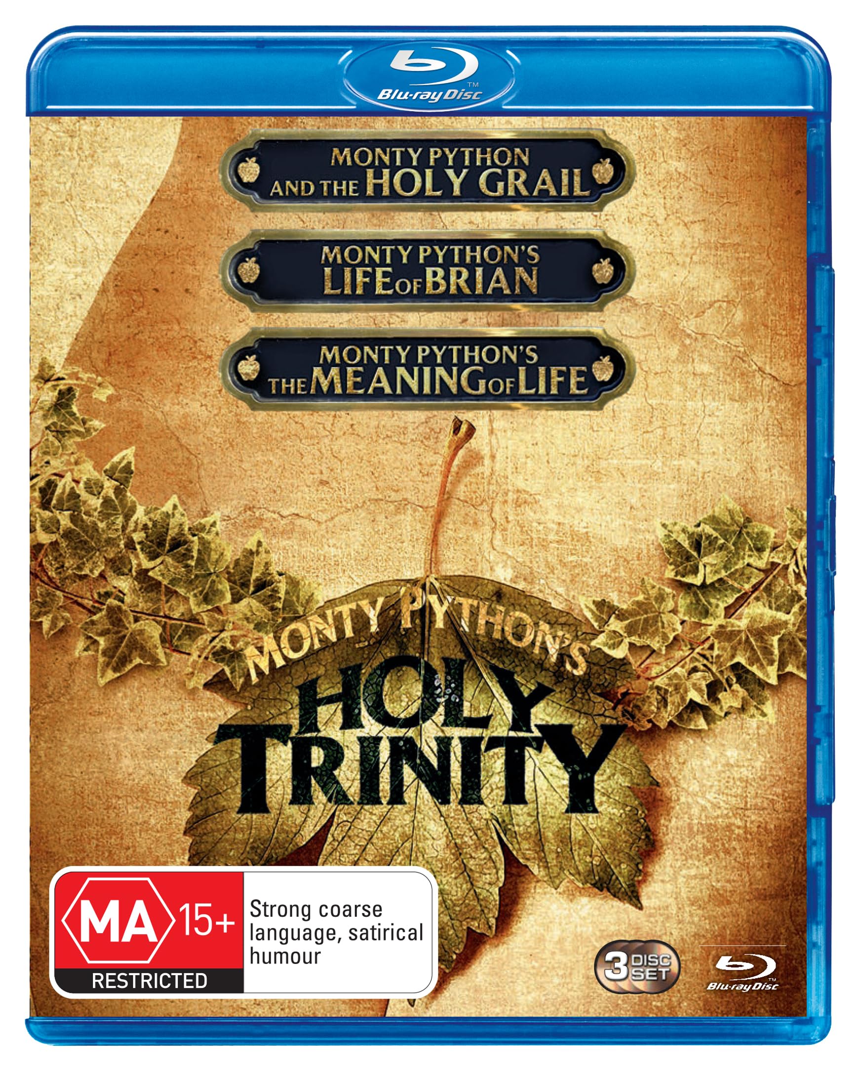 Monty Python's Holy Trinity - 3 Film Collection (And the Holy Grail / Life of Brian / The Meaning of Life) [Region Free] [Blu-ray]