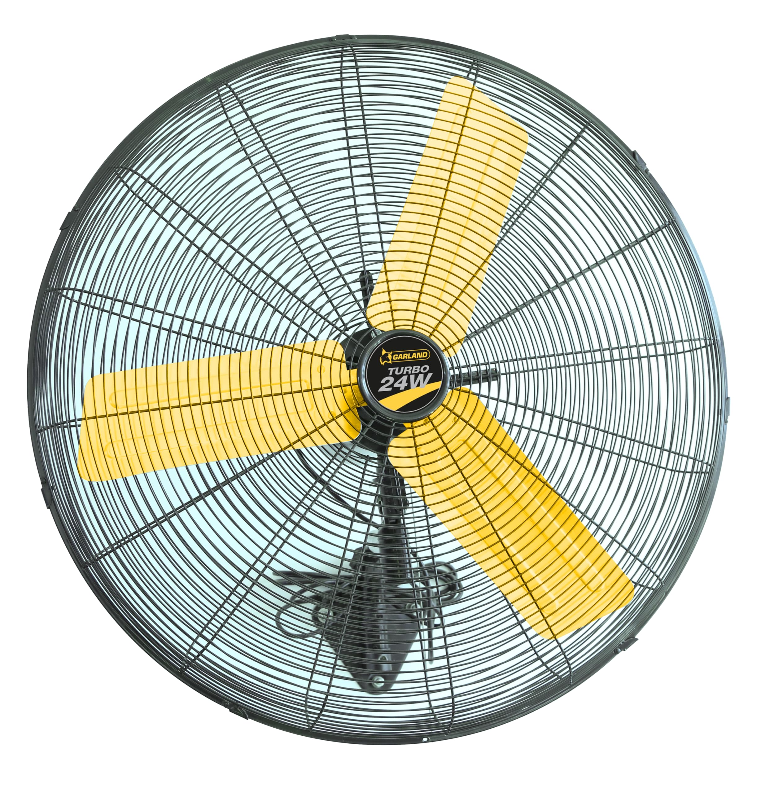 Garland TURBO 24 W-V23 - Ventilador industrial de pared 260W, 196 m³/min, 61 cm, oscilante, cable 3,8 m