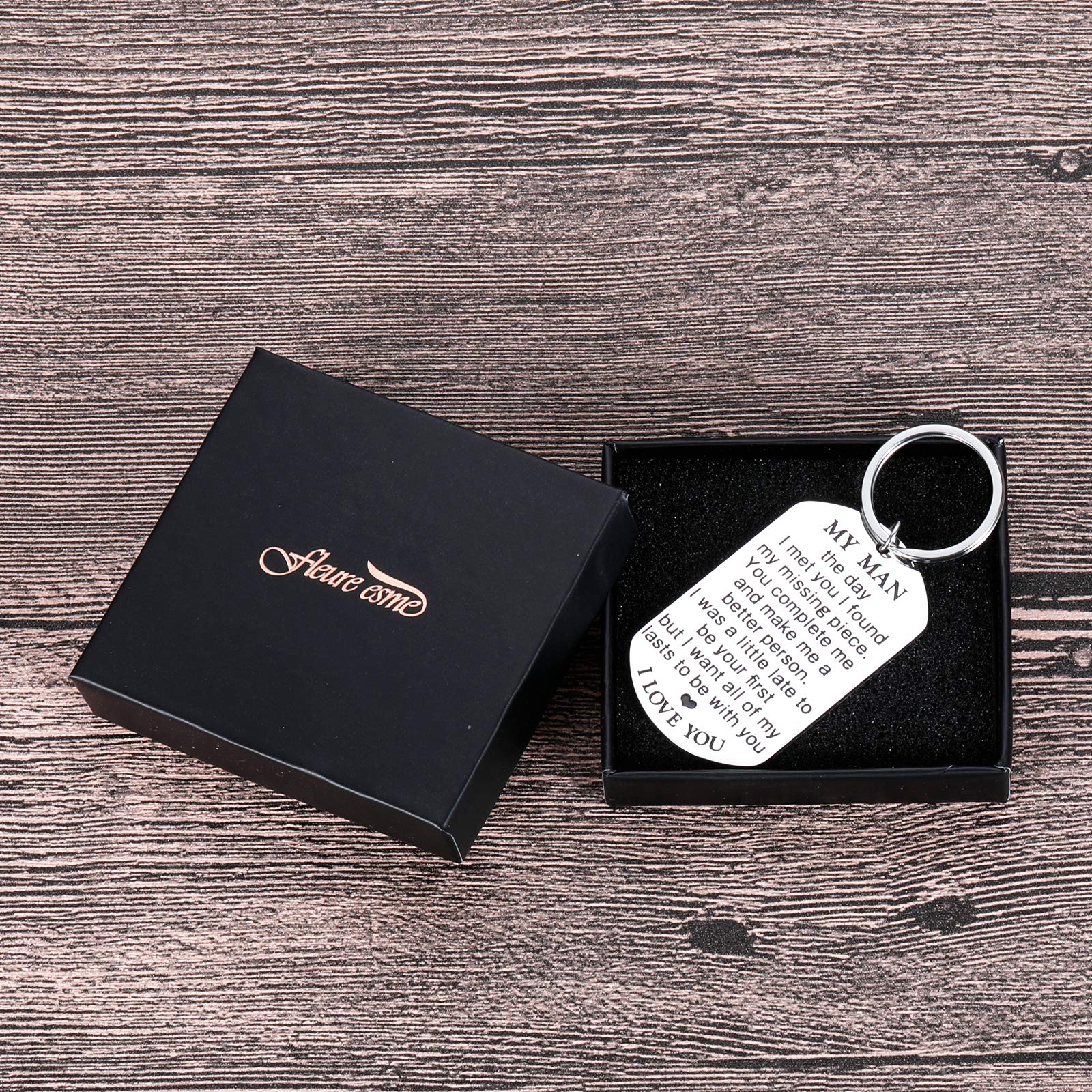 To My Love Keychain Gift For Husband Wife Anniversary Valentines Keyring Him Her - Foto 13