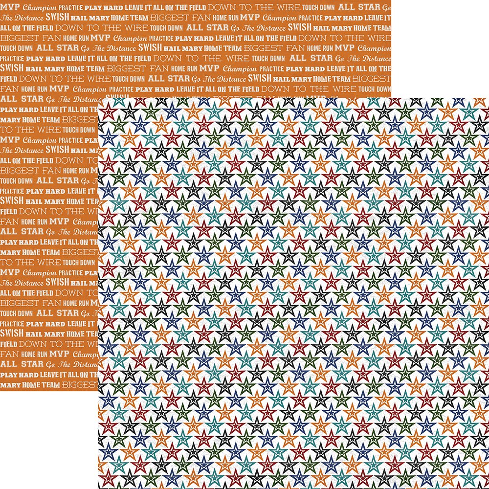 Papier cartonné Sport Double Face 30.5x30.5 cm multicolore