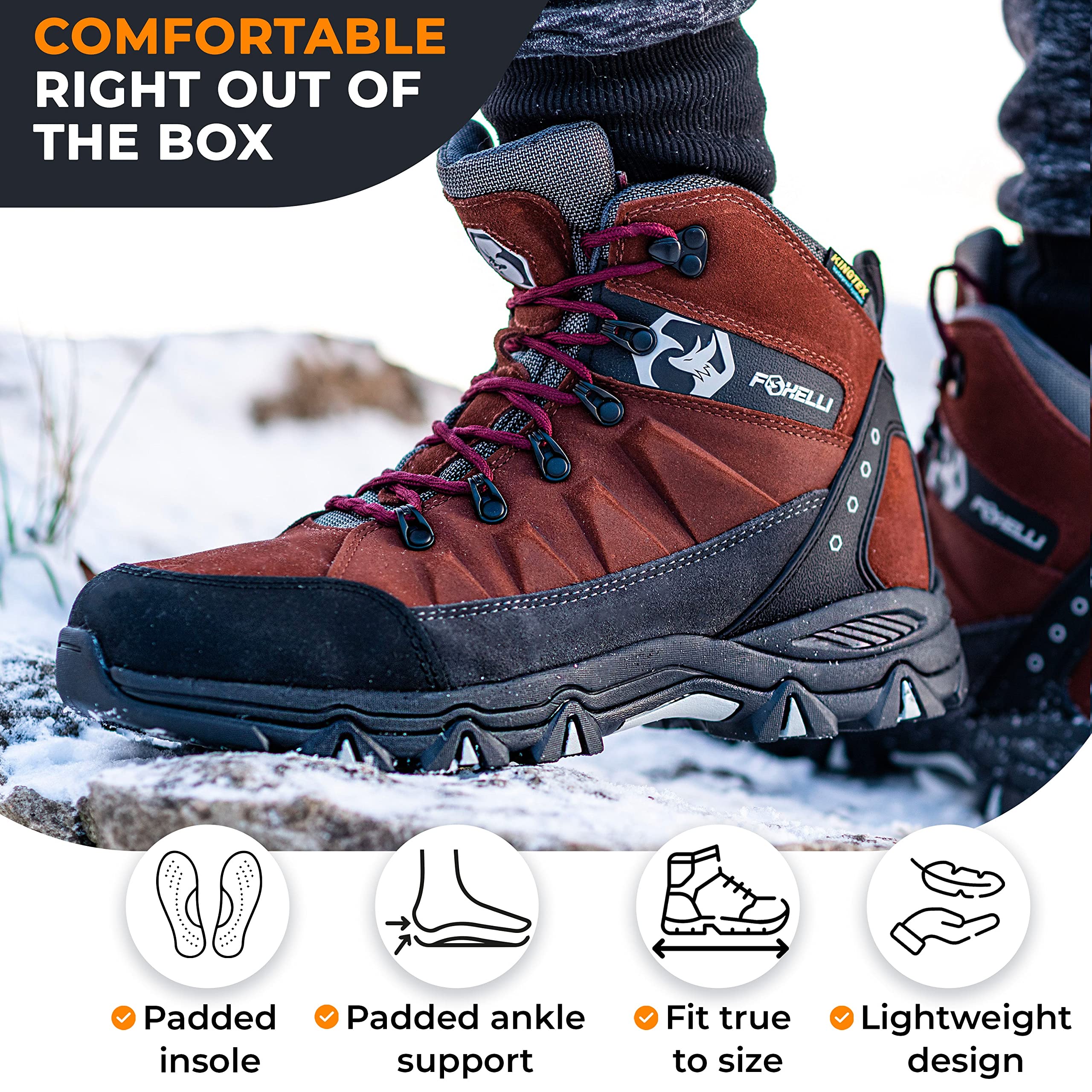 BORN Men's Nigel Boot Rust/Brown 8 M