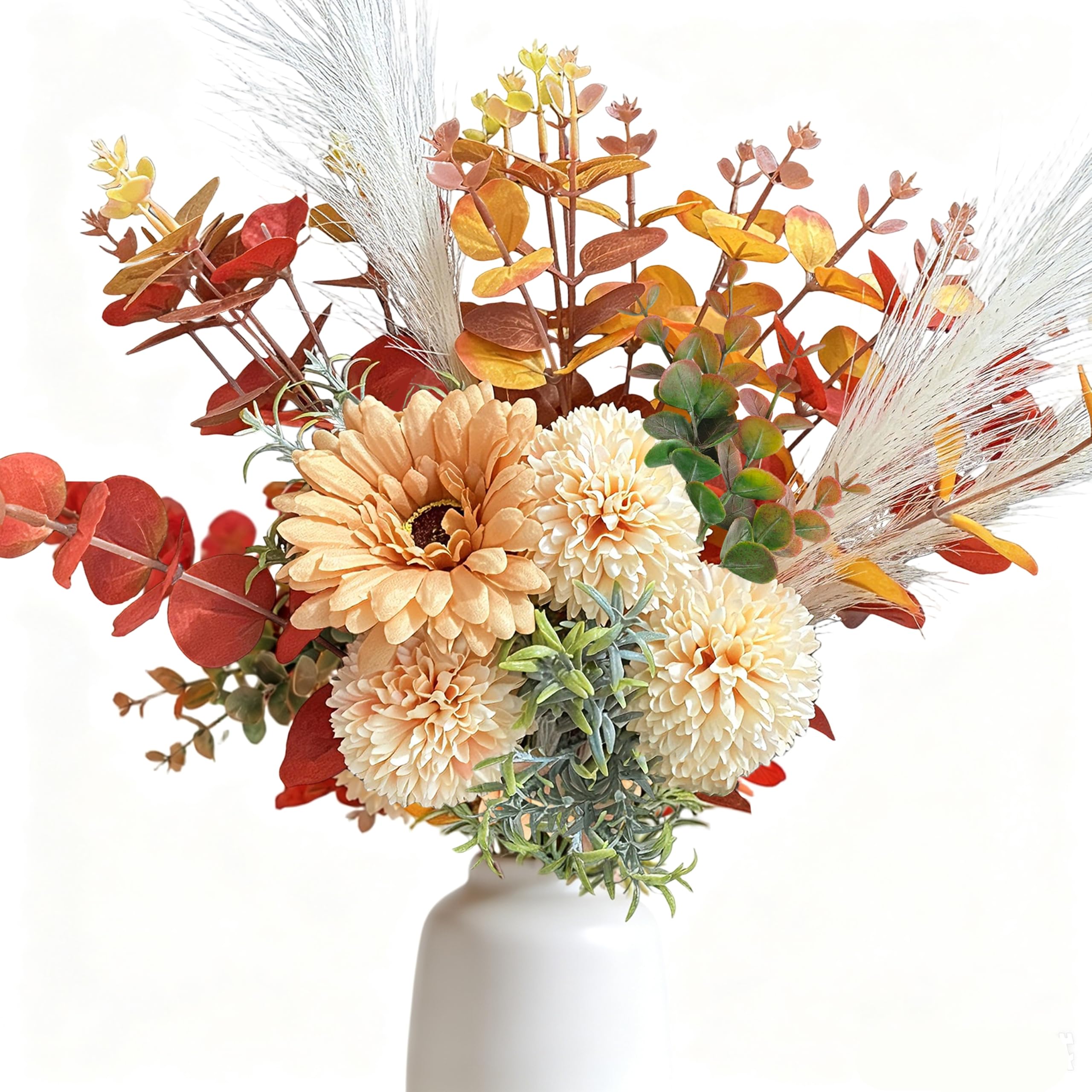 Artificial Flowers Artificial Flowers Like Real Eucalyptus Hydrangea Autumn