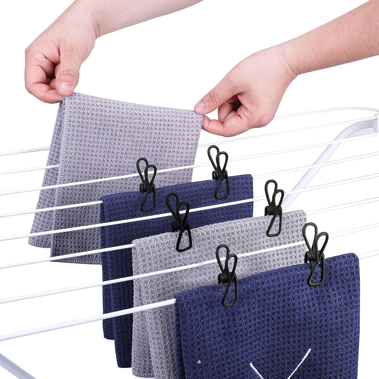 30 Pack Black Chip Bag Clips for Food - PVC 2 Inch Coated Sealer for Sealing Food - Paper Holder, Clothesline Clip for Laundry Hanging, Kitchen Bags, Multipurpose Clothes Pins image 4