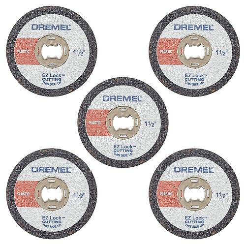 Dremel EZ476 1 1/2-Inch EZ Lock Rotary Tool Cut-Off Ruedas para plástico - 5 unidades Negro