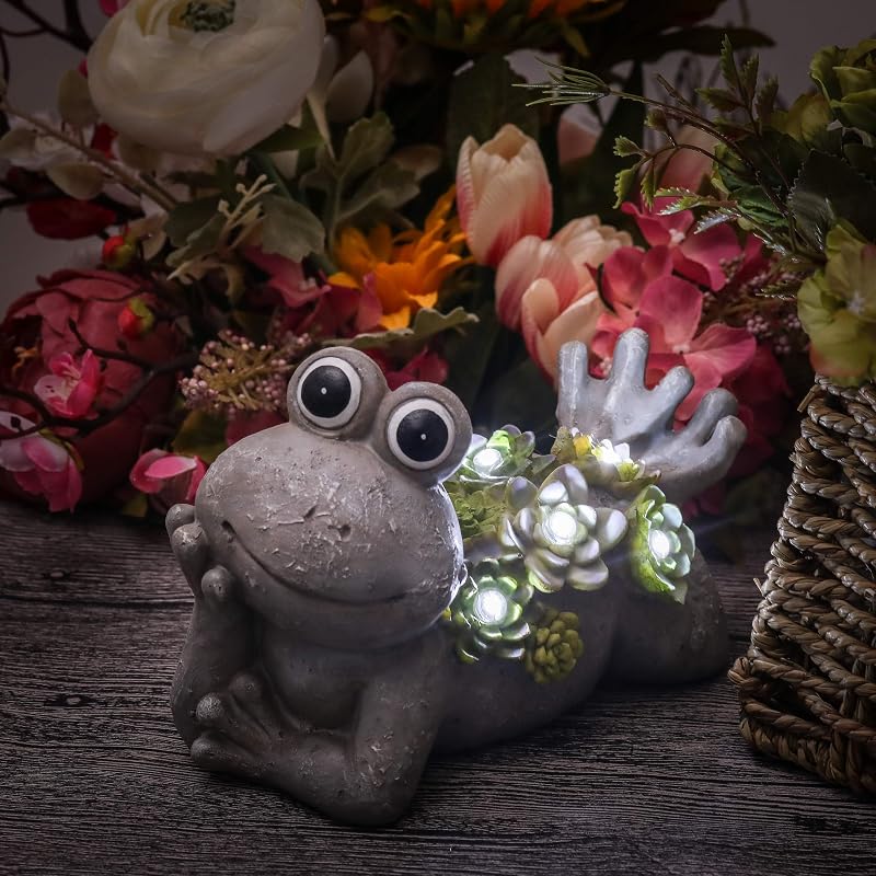 TERESA'S COLLECTIONS Kerti figura LED napelemes lámpa, dekoratív kertvilágítás