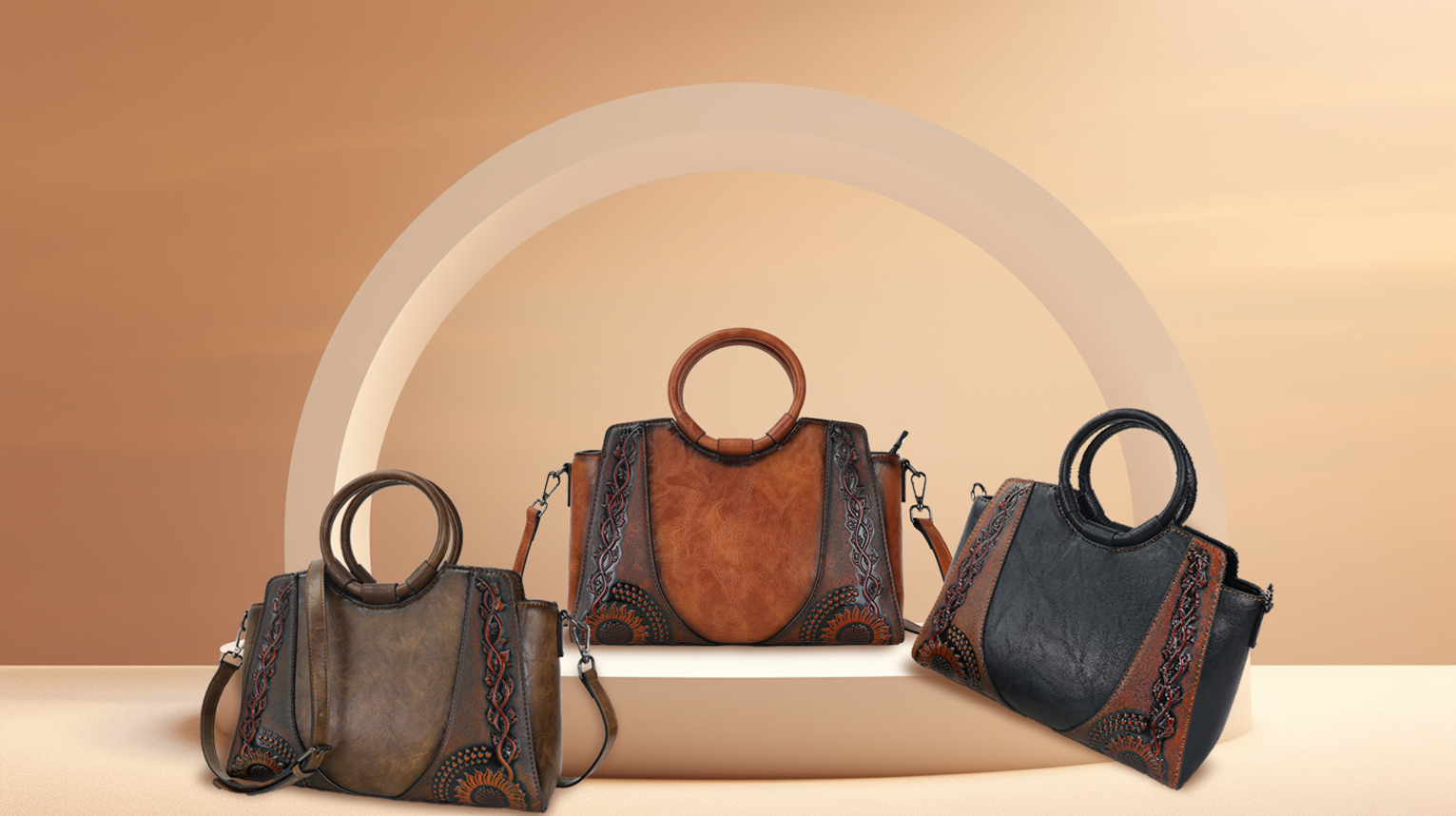 Bolso Satchel para Mujer de Cuero Sintético Negro miniatura 7