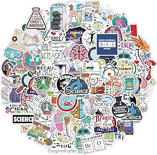 CVDYWDJIE 100 Pegatinas De Laboratorio, Pegatinas Creativas De Dibujos Animados, Pegatinas De Decoración para Portátiles D...