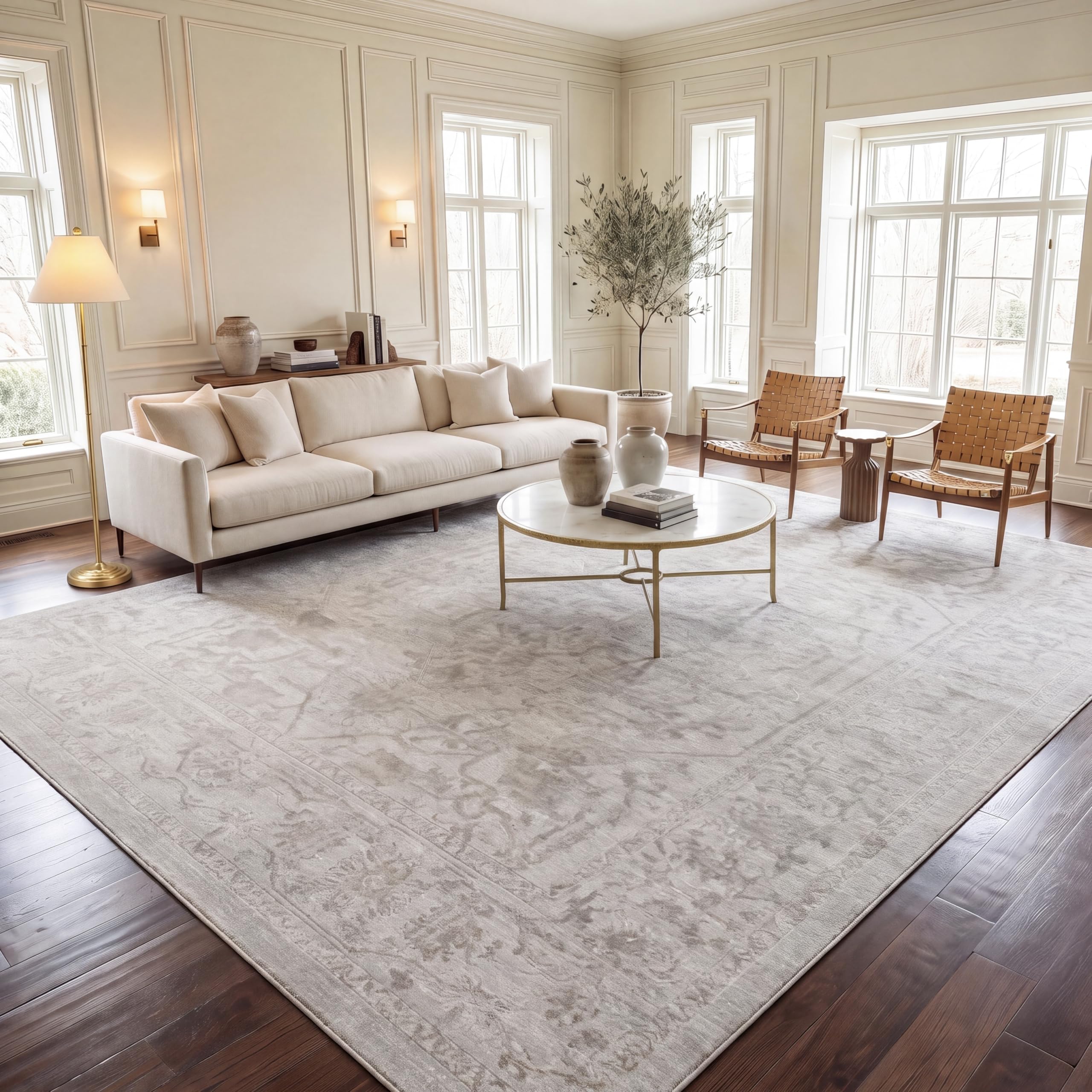 SAFAVIEH Reflection Area Rug 10x14, X-Large Creme & Ivory RFT665D