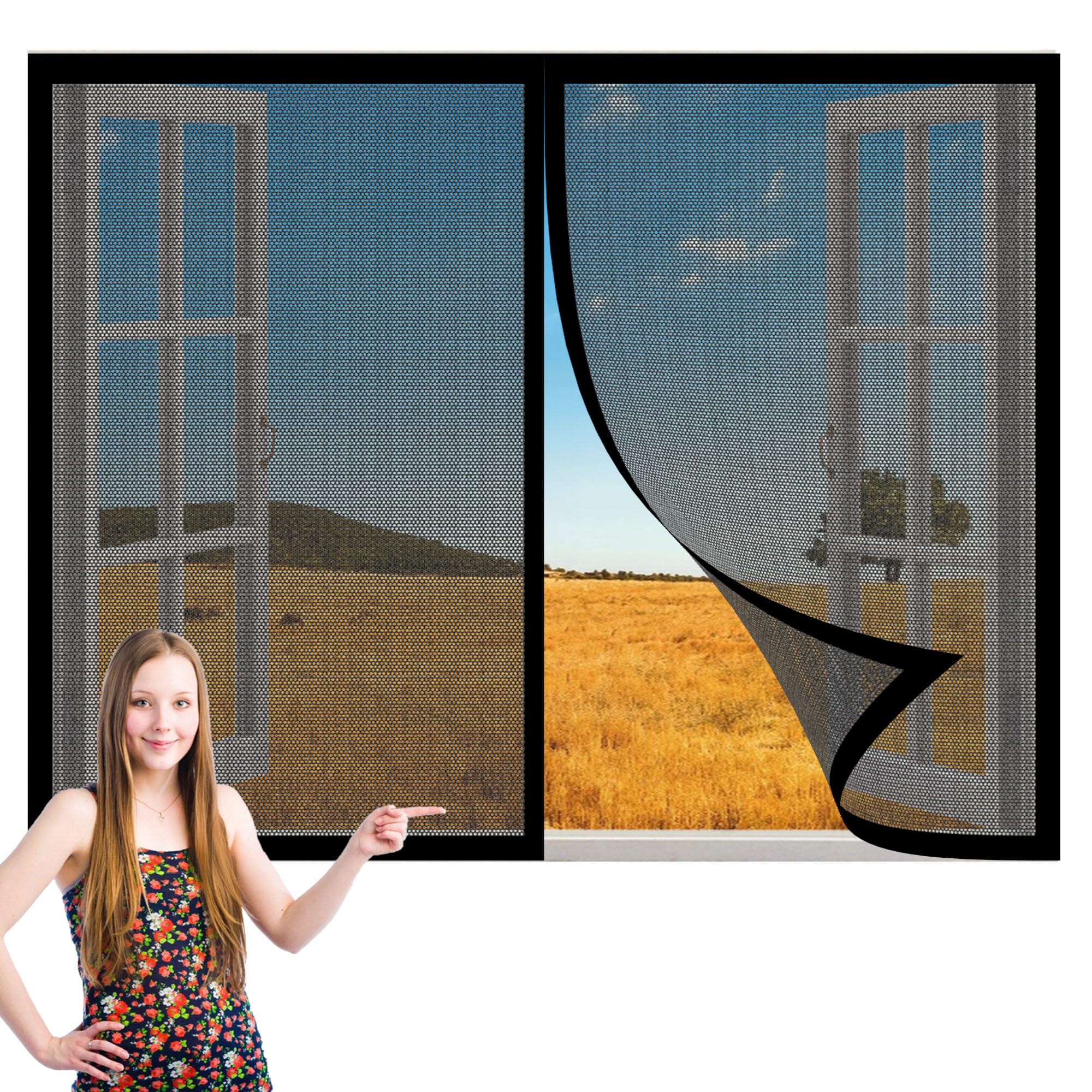 Magnetic Window Screen Small 172 X 200 Cm Magnetic Fly Screen - View #8