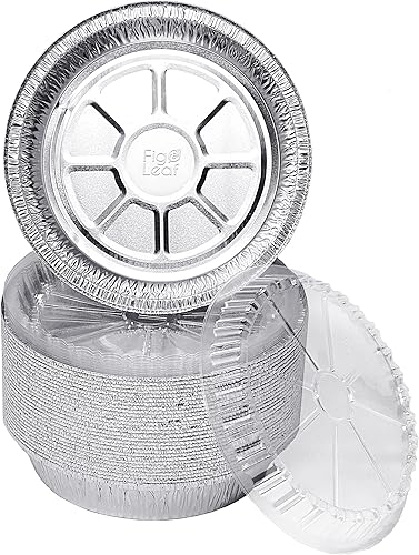 Miniatura 4 de Paquete de 40 sartenes redondas de aluminio prémium de 6 pulgadas con tapas de cúpula de plástico, lata de aluminio desechable para asar, hornear o