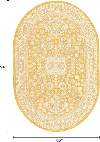Miniatura 627 de Rugs.com Outdoor Aztec Collection Alfombra – 4 x 6 pies alfombra de tejido plano gris carbón perfecta para salas de estar, grandes comedores, planos