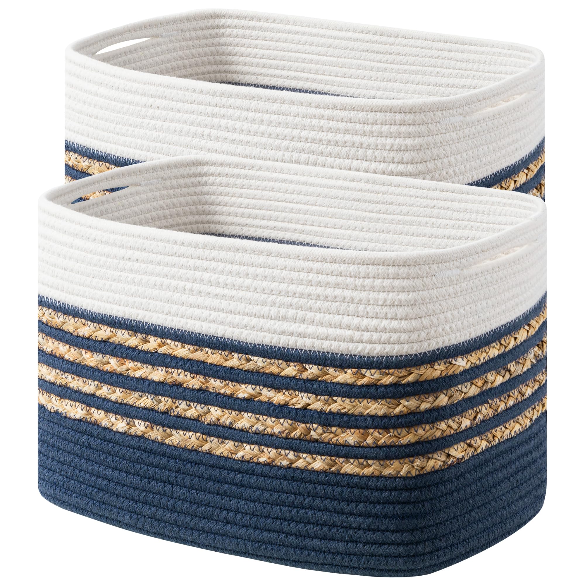 Amazon.com: UBBCARE 2 Pack Baskets for Organizing, Woven Storage Baskets for Toys and Towel ...