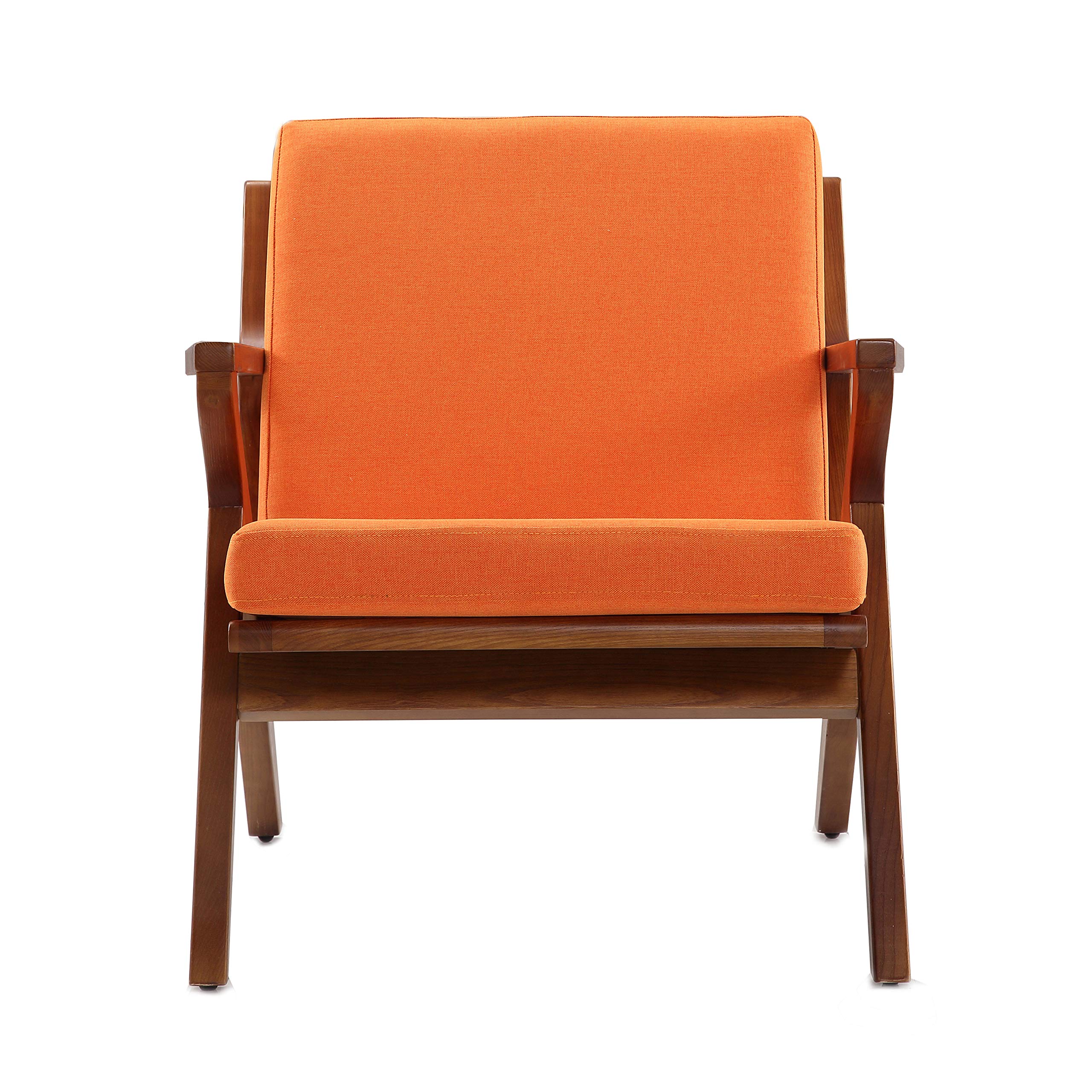 Ceets Martelle Mid-Century Modern Accent Armchair, 31.5" L x30.7 W x 29.5" H, Orange