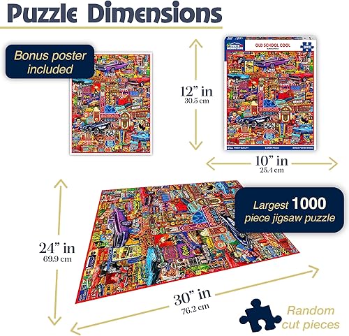 Miniatura 2 de White Mountain Rompecabezas vintage de 1000 piezas para adultos y familias