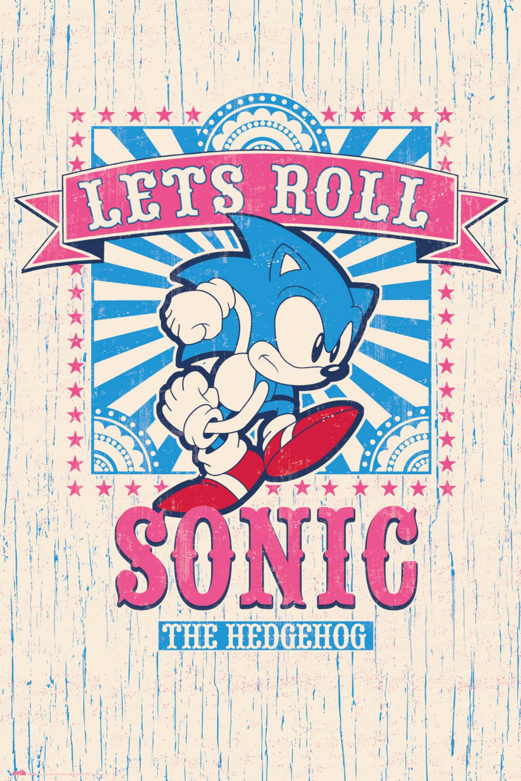 Grupo Erik Poster Sonic Let's Roll - 36 x 24 inches / 91.5 x 61 cm - Shipped Rolled Up - Cool Posters, Art Poster, Wall Posters & Prints
