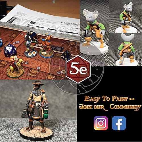 Miniatura 3 de Paquete de 24 miniaturas de enemigos de la ciudad para monstruos DND de 1.102 in de fantasía RPG Ejército Hombres soldados - 8 personajes únicos -
