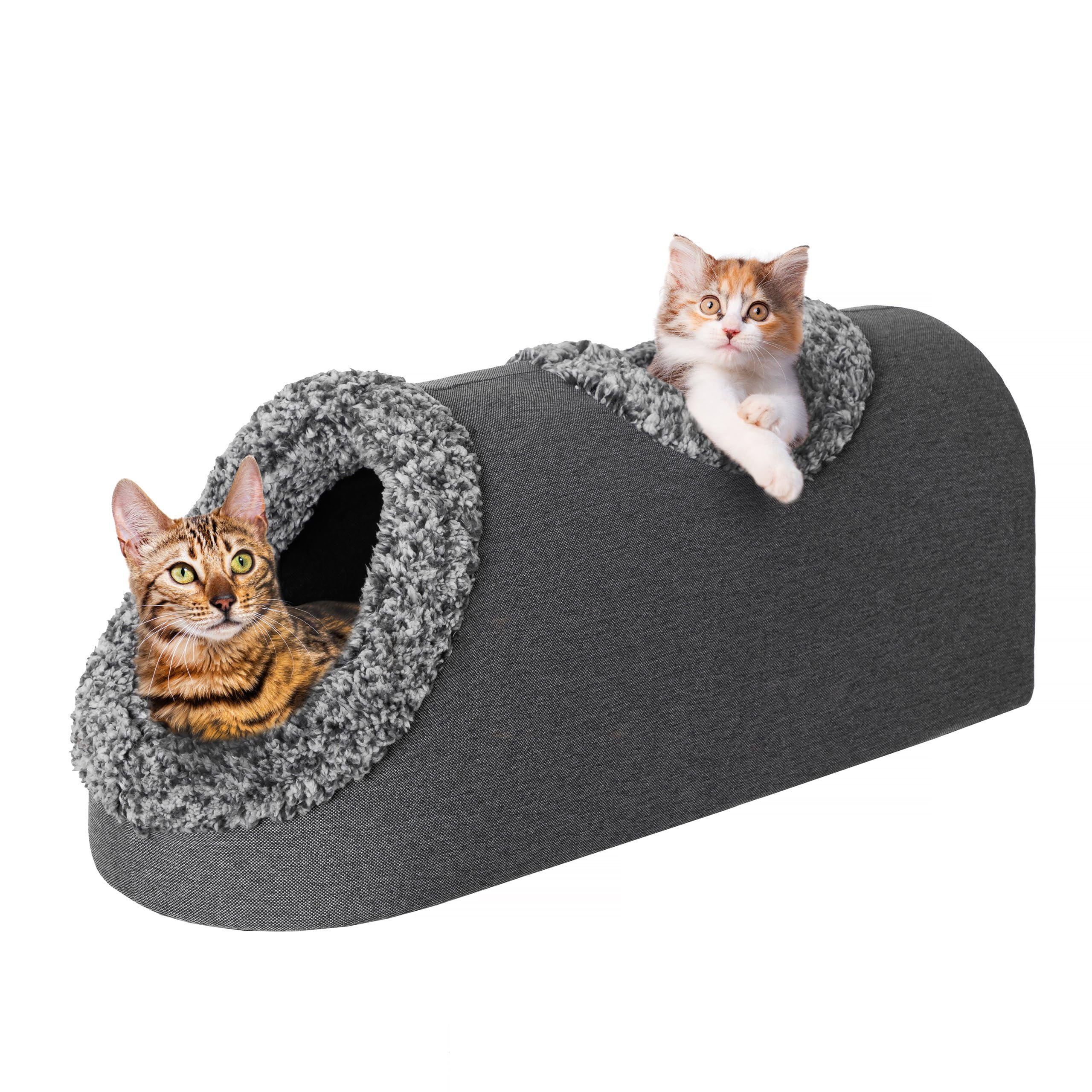 PillowPrim Gatto a tunnel per gatti, cuccia per gatti, cuccia da finestra, per davanzale, cuccia per cani, cuccia per cani, colore nero