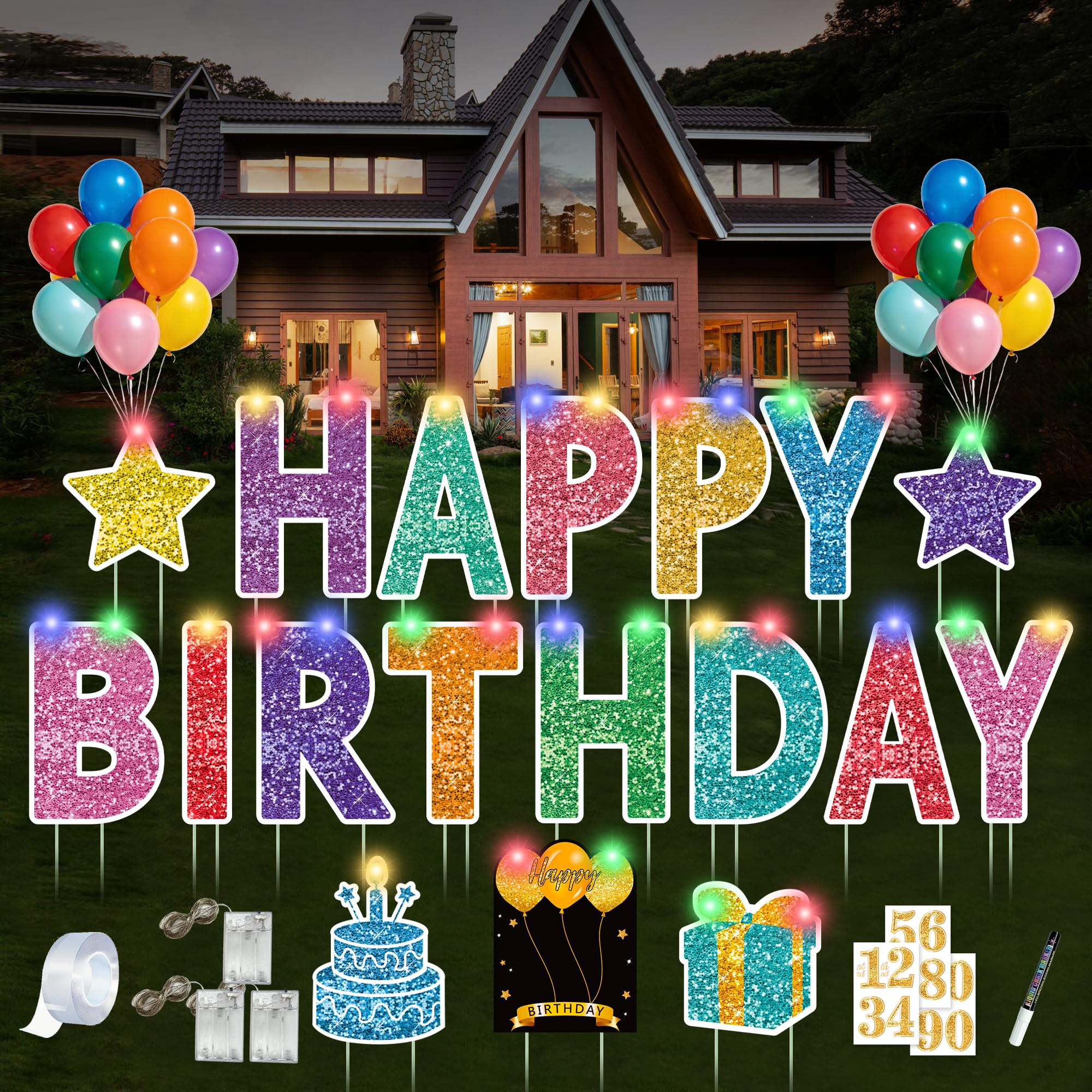 Photo 1 of ComboJoy Happy Birthday Yard Sign Set