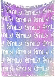 Personalized Name Blanket | Custom Blanket | Kids Blanket | Sherpa and Fleece Throw Blankets | Safe for Baby Blankets | Multiple Sizes | Personalized Gift Idea | (Sherpa, 50x60)