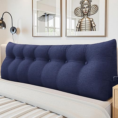 Miniatura 12 de Almohada de Cabecero en Forma de Cuña - Almohada Triangular para Cabecero de Cama, Almohada de Cuña para Descanso en la Cama, Almohada para Sentarse