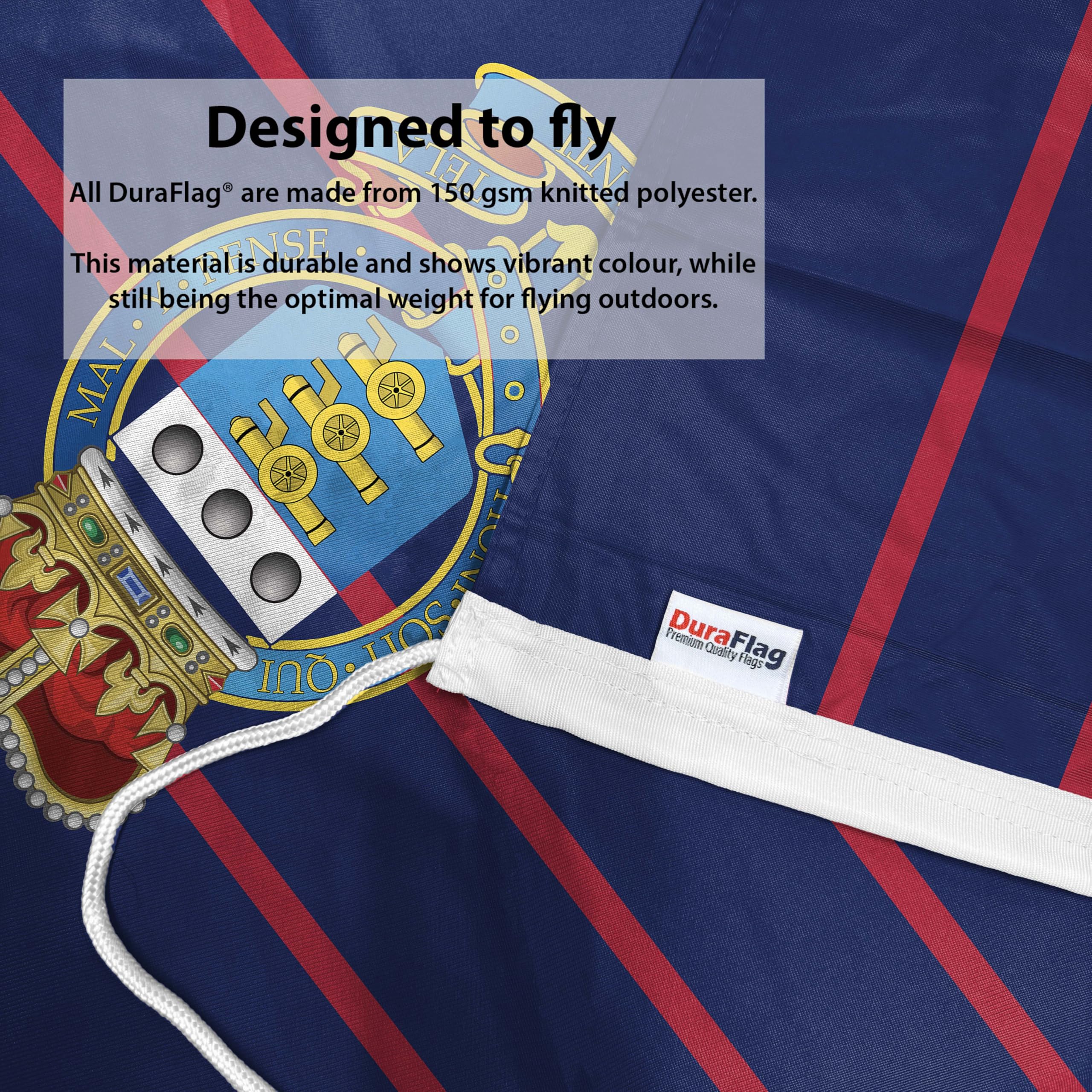 DuraFlag Royal Army Ordnance Corps 3ft x 2ft Flag Premium Quality With Rope & Toggle Reinforced Stitching 90cm x 60cm RAOC British Army Ordnance Corps Military Flag - Image 3