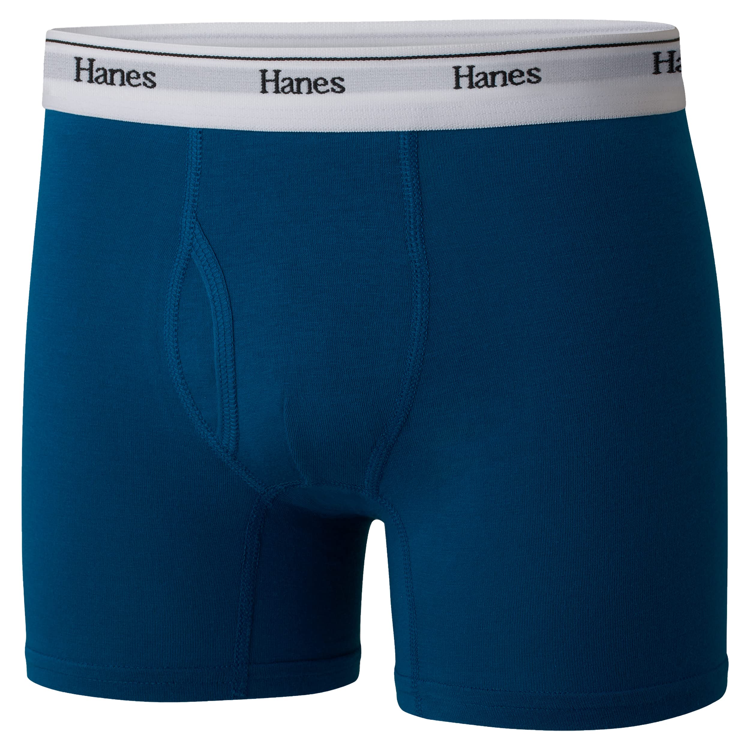 Hanes - Boxer da ragazzo, in cotone elasticizzato, confezione da 5 pezzi assortiti