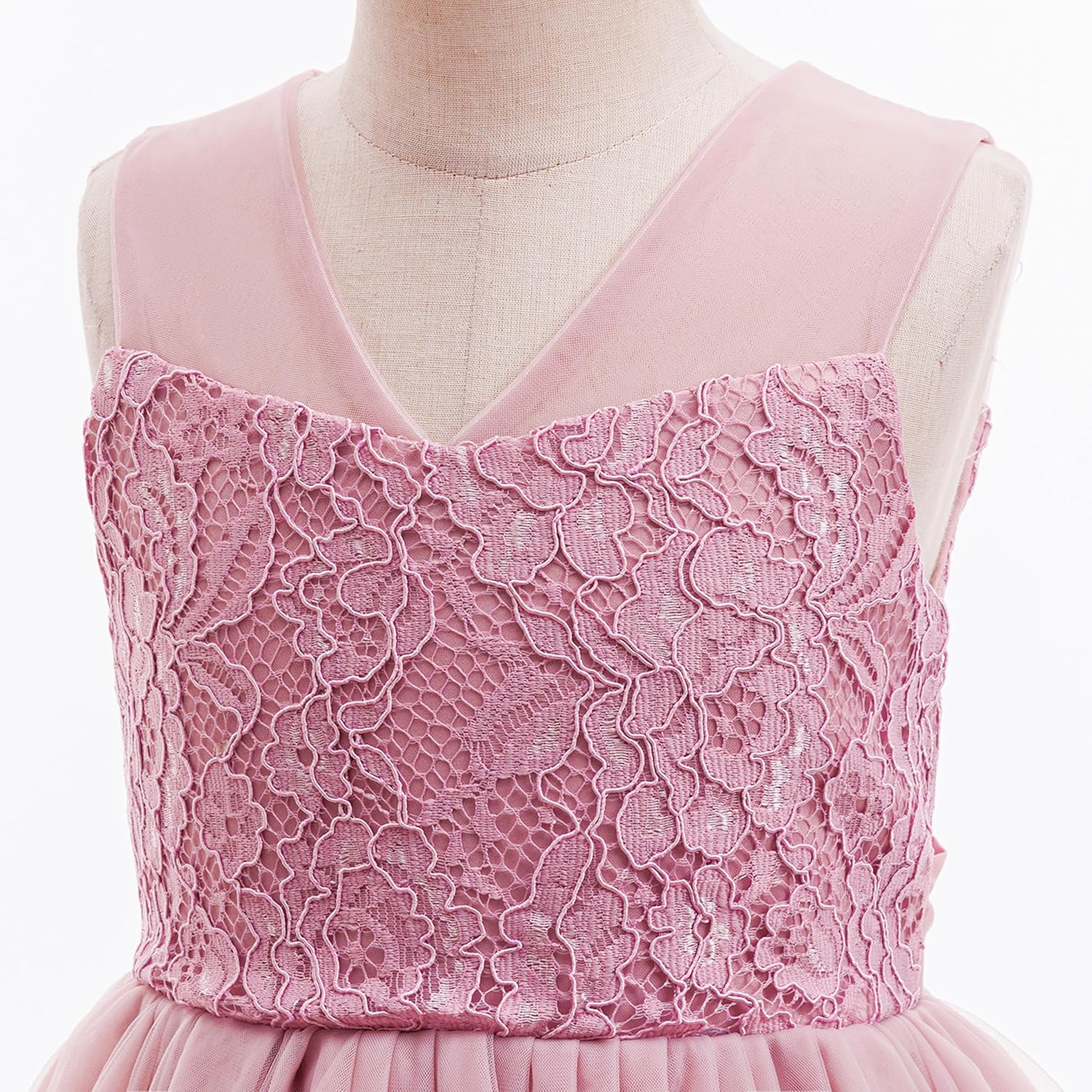 Glamulice Girls Flower Girl Dress Tulle Lace Wedding Party Bridesmaid Birthday Pageant Formal Dresses - Image 2