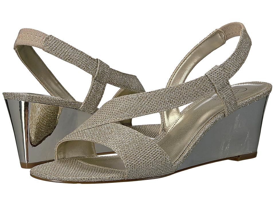 

Adrianna Papell Taryn (Gold Jimmy Net) Women's Wedge Shoes